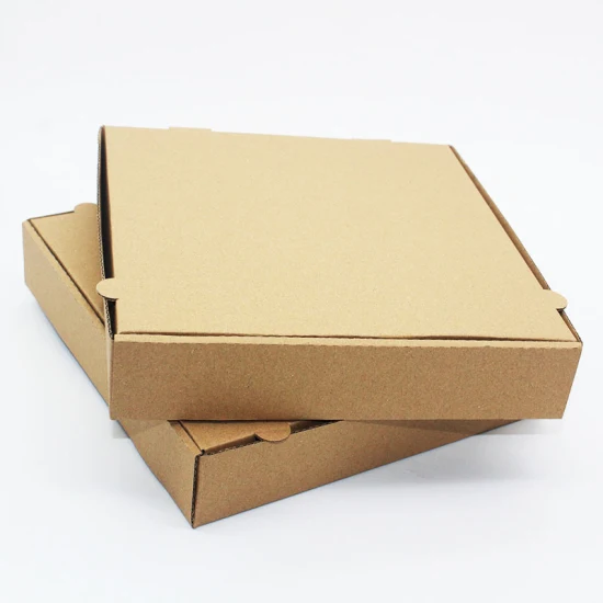 China atacado personalizado impresso boa qualidade todos os tamanhos cor papel kraft papel ondulado comida pizza embalagem caixa com logotipo