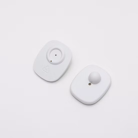 Preço da etiqueta EAS 8,2 MHz Sensor antifurto pequeno mini quadrado Alarme Etiqueta de segurança RF EAS Etiqueta antifurto Etiqueta rígida de segurança magnética para loja de varejo de vestuário