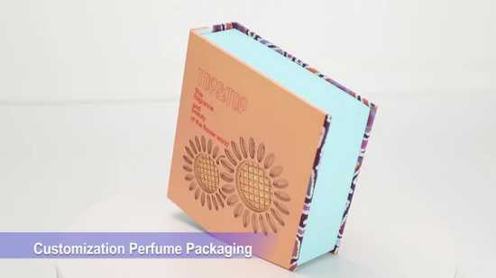 Caixa de perfume personalizada com janela transparente para embalagem de papel para cuidados com a pele caixa dobrável